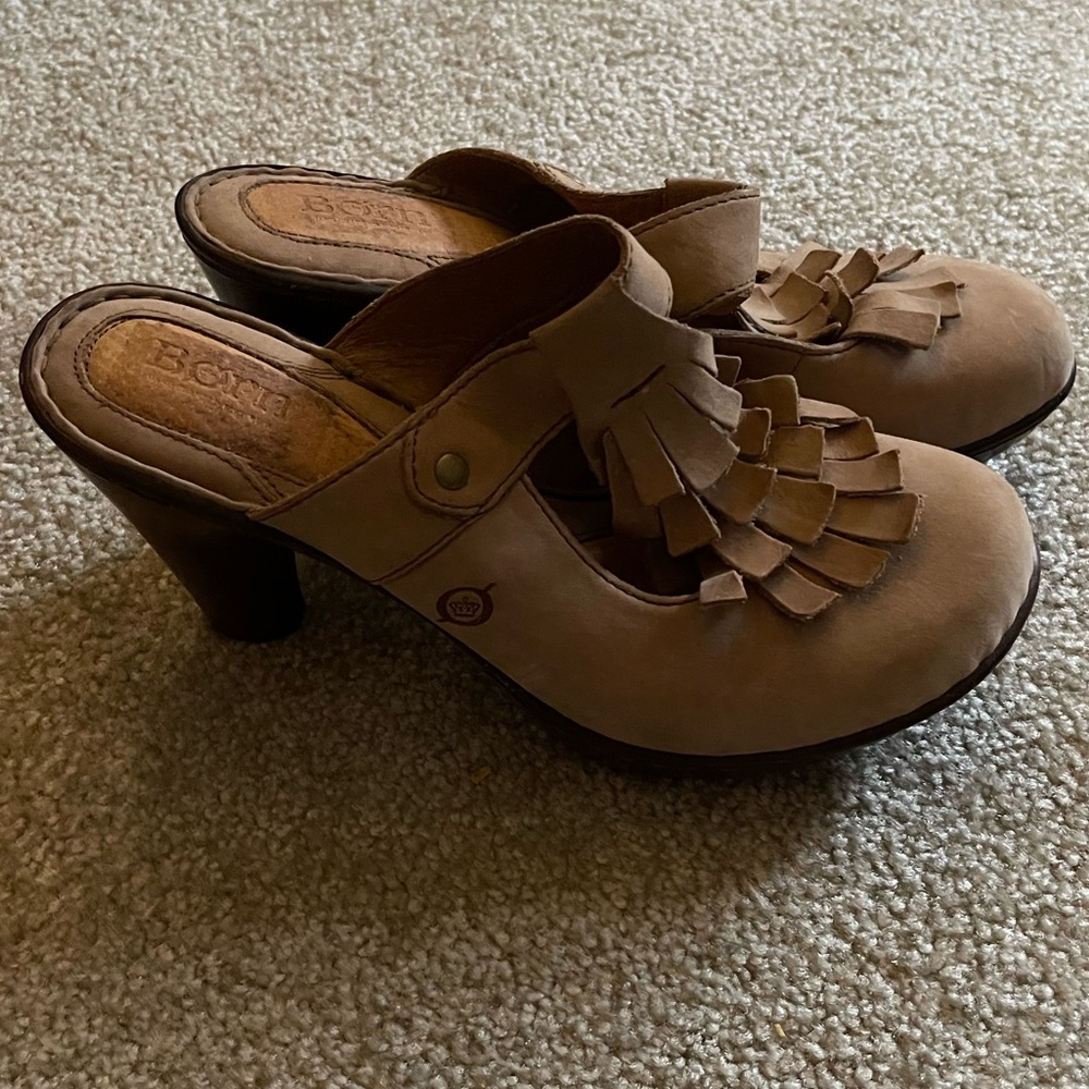 Born crown slip on heeled shoe